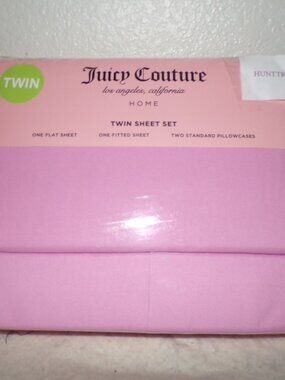Juicy Couture Bedding Pink Twin Size Sheets Set NEW
